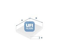 UFI Filters, Filtro Abitacolo Antipolline 53.043.00, Filtro Abitacolo per Ricambio, Adatto a Auto, Applicabile su Diversi Modelli Fiat e Lancia
