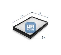 UFI Filters, Filtro Abitacolo Antipolline 53.151.00, Filtro Abitacolo per Ricambio, Adatto a Auto, Applicabile su Diversi Modelli Chevrolet Captiva, Opel Antara, Vauxhall Antara