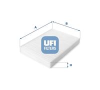UFI Filters, Filtro Abitacolo Antipolline 53.206.00, Filtro Abitacolo per Ricambio, Adatto a Auto, Applicabile su Diversi Modelli Land Rover Discovery Sport, Freelander, Range Rover, Volvo S80, V70