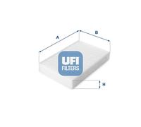 UFI Filters, Filtro Abitacolo Antipolline 53.223.00, Filtro Abitacolo per Ricambio, Adatto a Auto, Applicabile su Diversi Modelli di Nissan Juke, Pulsar, Tida, Renault Fluence