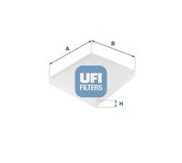 UFI Filters, Filtro Abitacolo Antipolline 53.243.00, Filtro Abitacolo per Ricambio, Adatto a Auto, Applicabile su Diversi Modelli BMW X5, X6