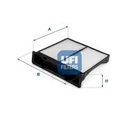 UFI Filters, Filtro Abitacolo Antipolline 53.329.00, Filtro Abitacolo per Ricambio, Adatto a Auto, Applicabile su Diversi Modelli Subaru Forester, Impreza, Levorg, XV