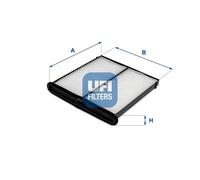 UFI Filters, Filtro Abitacolo Antipolline 53.330.00, Filtro Abitacolo per Ricambio, Adatto a Auto, Applicabile su Diversi Modelli Mazda CX-5, Mazda3, Mazda6