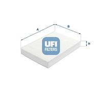 UFI Filters, Filtro Abitacolo Antipolline 53.389.00, Filtro Abitacolo per Ricambio, Adatto a Auto, Applicabile su Diversi Modelli Nissan Quashqai