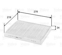VALEO 715581 Filtro, Aria abitacolo ESSENTIAL, Filtro particelle (polline), Protezione contro il polline, la polvere e i batteri