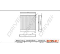 Filtro abitacolo Filtro particellare DP1110.12.0017 Drve+ per CITROËN