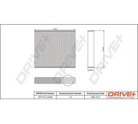 Filtro abitacolo Filtro particellare DP1110.12.0038 Drve+ per VOLVO FORD