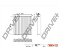 Filtro abitacolo Filtro particellare DP1110.12.0077 Drve+ per SUZUKI FIAT HINO