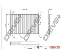 Filtro abitacolo Filtro particellare DP1110.12.0080 Drve+ per FORD VOLVO