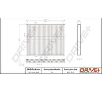 Filtro abitacolo Filtro particellare DP1110.12.0126 Drve+ per CHEVROLET