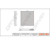 Filtro abitacolo Filtro particellare DP1110.12.0127 Drve+ per YAMAHA IVECO