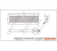 Filtro abitacolo Filtro particellare DP1110.12.0128 Drve+ per FORD JAGUAR