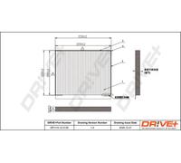 Filtro abitacolo Filtro particellare DP1110.12.0130 Drve+ per HYUNDAI