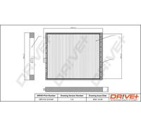 Filtro abitacolo Filtro particellare DP1110.12.0142 Drve+ per DAEWOO CHEVROLET
