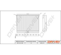 Filtro abitacolo Filtro particellare DP1110.12.0146 Drve+ per RENAULT KOLEOS I