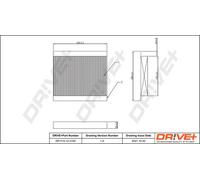 Filtro abitacolo Filtro particellare DP1110.12.0152 Drve+ per FIAT JEEP