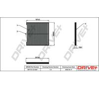Filtro abitacolo Filtro particellare DP1110.12.0347 Drve+ per CHEVROLET DAEWOO