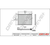 Filtro abitacolo Filtro particellare DP1110.12.0352 Drve+ per CHEVROLET SPARK