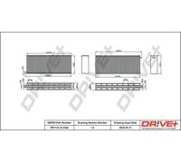 Filtro abitacolo Filtro particellare DP1110.12.0354 Drve+ per HYUNDAI SONATA IV