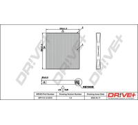 Filtro abitacolo Filtro particellare DP1110.12.0373 Drve+ per FORD RANGER