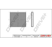 Filtro abitacolo Filtro particellare DP1110.12.0380 Drve+ per JEEP DODGE