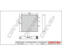 Filtro abitacolo Filtro particellare DP1110.12.0390 Drve+ per ALFA ROMEO