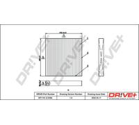 Filtro abitacolo Filtro particellare DP1110.12.0394 Drve+ per SUZUKI IGNIS III