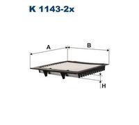 Filtro abitacolo Filtro particellare K 1143-2x FILTRON per LAND ROVER