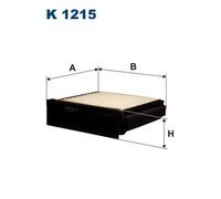 Filtro abitacolo Filtro particellare K 1215 FILTRON per MITSUBISHI VOLVO