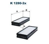 Filtro abitacolo Filtro particellare K 1280-2x FILTRON per HYUNDAI SANTA FÉ I