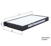 Filtro abitacolo Filtro particellare LA 634/S MAHLE per HYUNDAI H-1 Cargo
