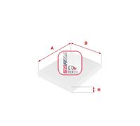 Filtro abitacolo Filtro particellare S 3043 C SOFIMA per LANCIA FIAT UAZ