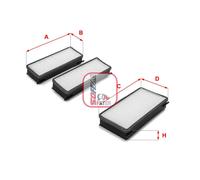 Filtro abitacolo Filtro particellare S 3070 C SOFIMA per PEUGEOT CITROËN FIAT