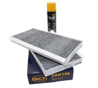 Filtro Abitacolo SAK156 + Pulitore Clima Per BMW 5 Serie E60 E61 6 Serie E63 E64