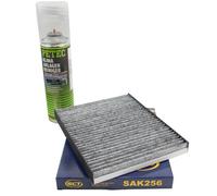 Filtro Abitacolo SAK256 + Climatizzatori Pulizia 500 ML per Ford B-Max Fiesta