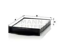 Filtro cabina MANN-FILTER CU 2316