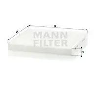 MANN-FILTER CU 2544 Filtro aria cabina - per Autovetture + veicoli commeriali