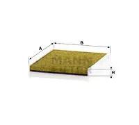 Filtro abitacolo sotto alla console centrale FP 2026 MANN-FILTER per ABARTH FIAT