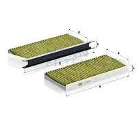 MANN-FILTER Filtro aria cabina FP 2418-2 FreciousPlus antipolline Biofunzionale (set da 2)