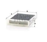 MANN-FILTER CUK 2317 Filtro aria cabina - Filtro Antipolline con Carbonio attivato - per Autovetture + veicoli commeriali
