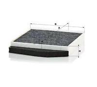 Filtro abitacolo sotto il cruscotto Filtro al carbone attivo CUK 2855/1