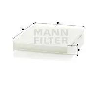 Filtro abitacolo sotto il cruscotto Filtro particellare CU 2545 MANN-FILTER