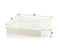 Filtro cabina MANN-FILTER CU 26 010