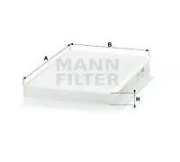 Filtro abitacolo sotto il cruscotto Filtro particellare CU 2629 MANN-FILTER