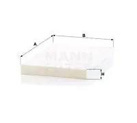 Filtro cabina MANN-FILTER CU 31 003