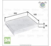 Filtro abitacolo Valeo per DACIA DOKKER NISSAN X-TRAIL