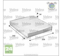 Filtro abitacolo Valeo per FORD MONDEO GALAXY S-MAX FOCUS C-MAX KUGA
