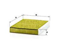 MANN-FILTER FP 2433 Filtro aria cabina - FreciousPlus Filtro Antipolline Biofunzionale - per Autovetture + veicoli commeriali