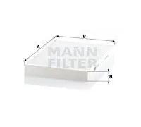 Filtro cabina MANN-FILTER CU 3037
