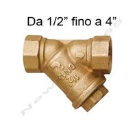 FILTRO ACQUA A Y IN OTTONE E RETE INOX ISPEZIONABILE DA 1/2 FINO A 4" ITAP ITALY